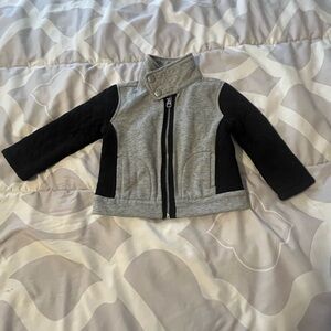 Splendid Gray Baby Jacket with Black Accents